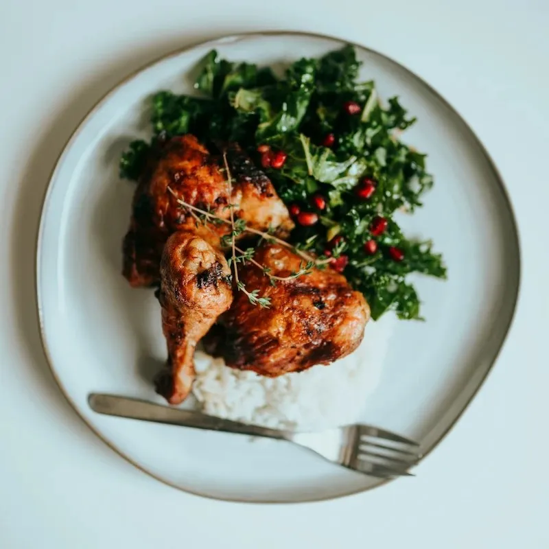 Photo of beautifully arranged food