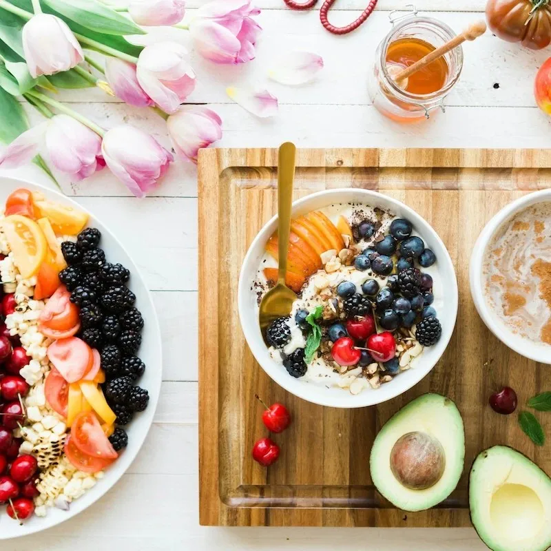 Photo of beautifully arranged food