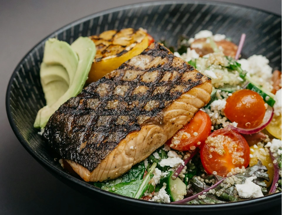 Photo of a Salmon dinner dish